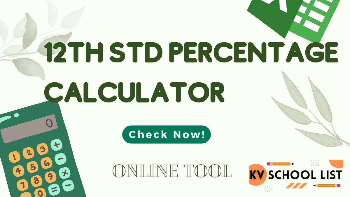 12th Std Percentage Online Free Calculator 