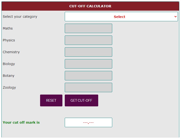 TN 12th Cut Off Mark Calculator